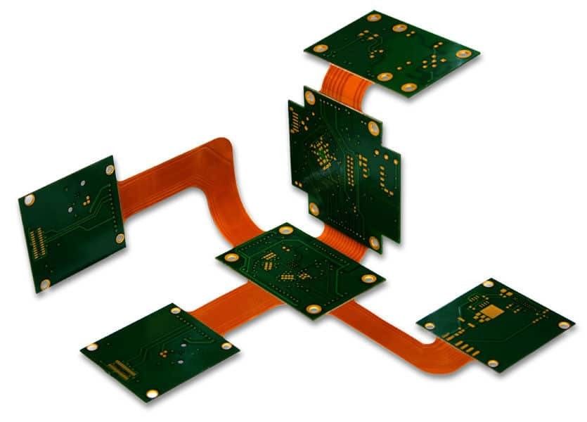 2 слоя 1,0 унций Алюминиевый Flex PCB изготовление Производитель Погружение золото Галоген свободный UL