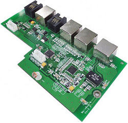 Надежность Автомобильная промышленность PCB сборка с LW / LS минимум 0,05 мм и зеленой сварной маски