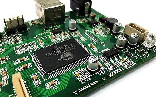 Односторонний сервис сборки PCB Контрактный производитель Зеленый шелк с ENIG 2U